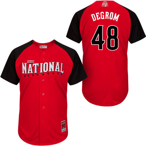 National League Authentic #48 Degrom 2015 All-Star Stitched Jersey